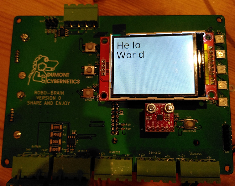 RGB LCD displaying Hello World