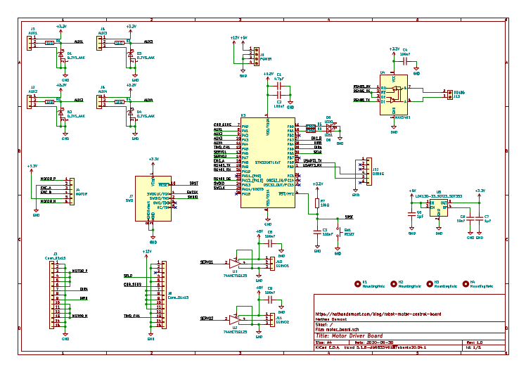 Schematic of the motor driver board.